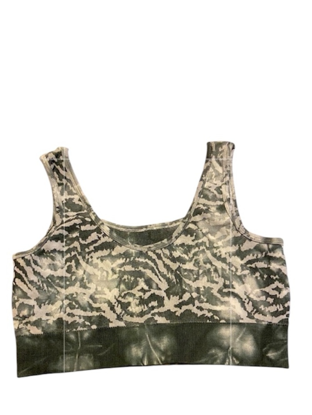 Fabletics Reversible Green & White Sports Bra